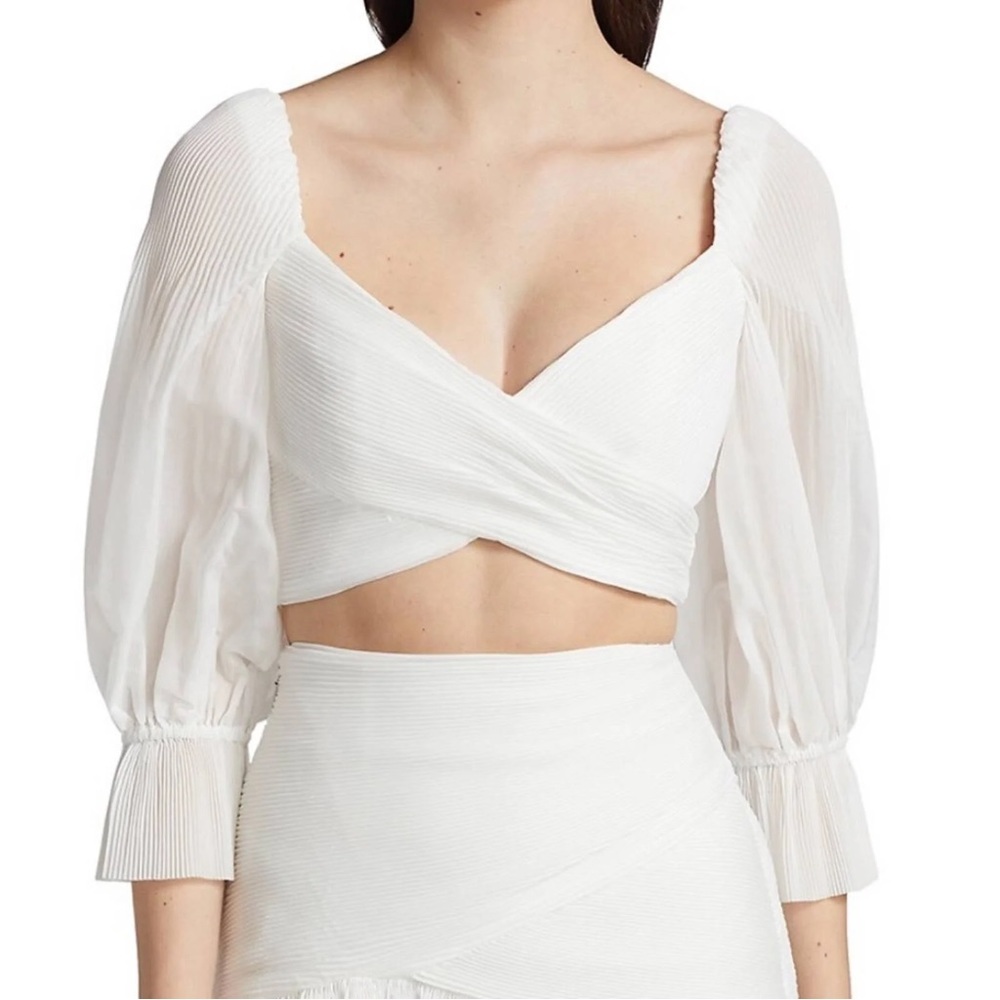 NWT! Zimmermann Wild Botanica Pleated Bodice Blouse. Size: 1 / Small